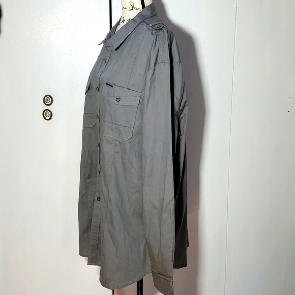 Marc Ecko- Mens cut & Sew Button down Shirt Gray Sz.XXL - Picture 2 of 8